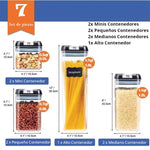 Set Contenedores Hermeticos de Cocina 7 Unidades